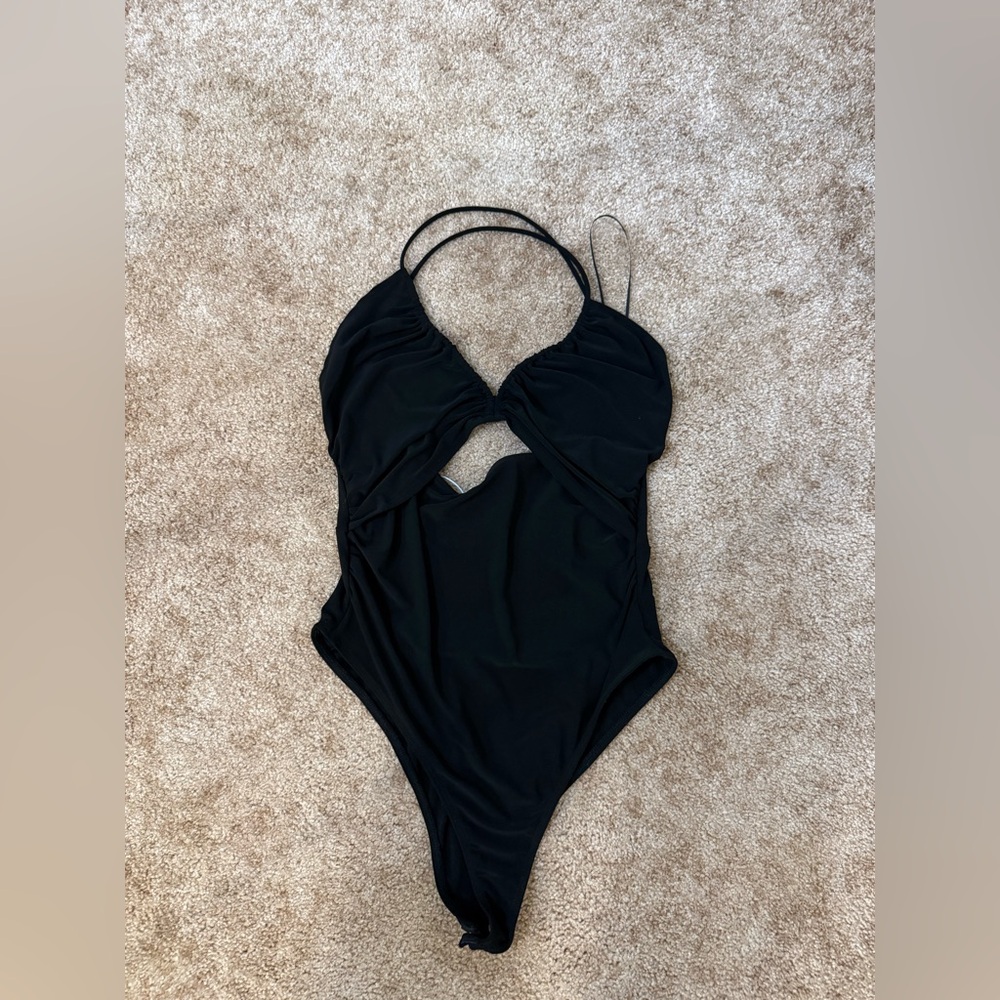 Zara Black Bodysuit Top